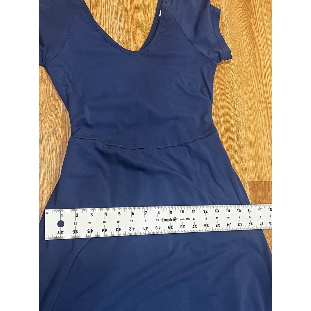 Pact Organic Cotton Fit & Flare Cross Open Back Maxi Dress S Minimalist Coastal - Picture 7 of 9
